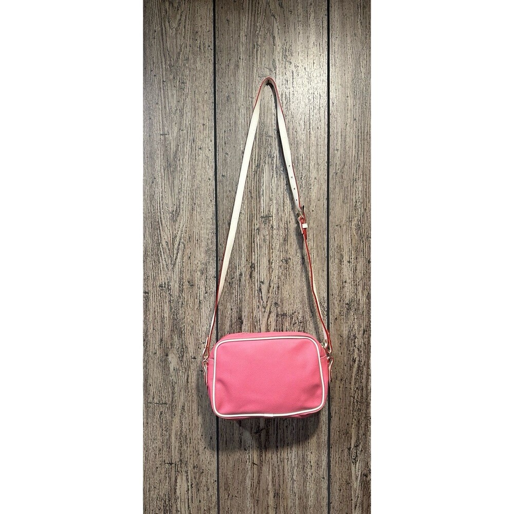 Dooney & Bourke Saffiano Pink & Natural Leather Medium Crossbody Bag - Picture 4 of 10